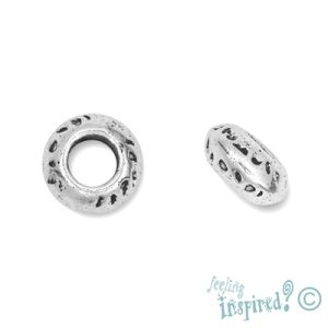 Large hole metal bead - Qty: 16 pcs. - LF0273