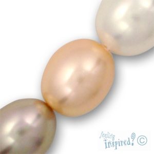 Assorted shell-based pearl beads 17mm x 21mm - Qty: 19 pcs. - SH0508