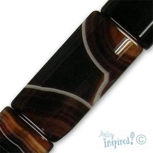 Flat rectangular agate bead - Qty: 10 pcs. - GE0163