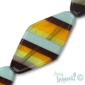 Diamond-shaped acrylic bead - Qty: 6 pcs. - AB1203