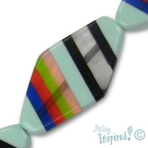 Diamond-shaped acrylic bead - Qty: 6 pcs. - AB1205