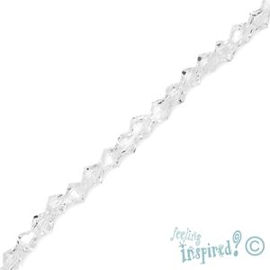 Faceted clear glass bicone bead 3mm - Qty: 125 pcs - GB1047