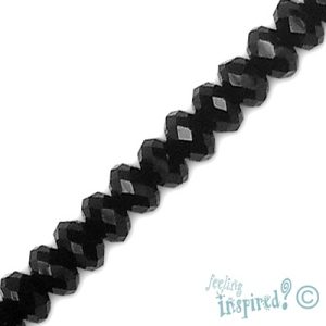 Faceted glass rondelle bead 6mm x 5mm - Qty: 87 pcs. - GB1056