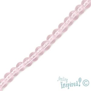 Glass ball bead pink 4mm - Qty: 84 pcs. - GB1106
