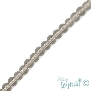 Glass ball bead smoky 4mm - Qty: 84 pcs. - GB1107