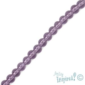 Glass ball bead 4mm - Amethyst- Qty: 84 pcs. - GB1109