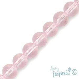 Glass ball bead  -Pink-  6mm - Qty: 54 pcs. - GB1112