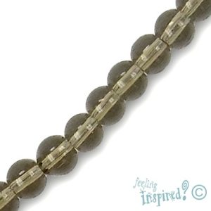 Glass ball bead 6mm -Smoky - Qty: 54 pcs. - GB1113