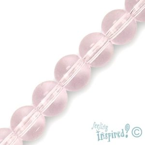 Glass ball bead 8mm  -Pink- Qty: 42 pcs. - GB1118