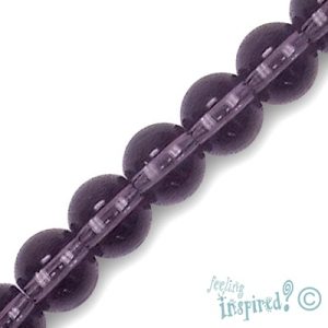 Glass ball bead 8mm  -Amethyst- Qty: 42 pcs. - GB1121