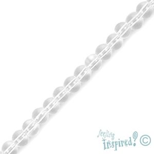 Glass ball bead clear 4mm - Qty: 78 pcs. - GB5441