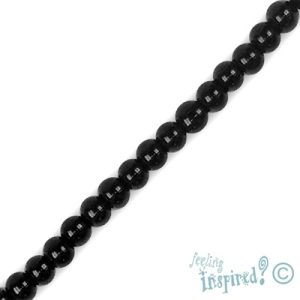 Glass ball bead black 4mm - Qty: 75 pcs. - GB5442
