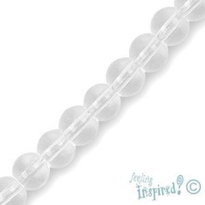 Glass ball bead 6mm -Clear - Qty: 55 pcs. - GB5444