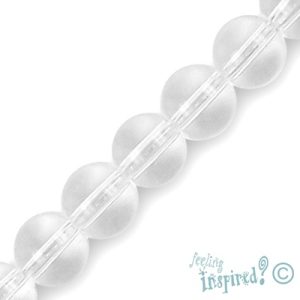 Glass ball bead 8mm  -Clear- Qty: 45 pcs. - GB5447