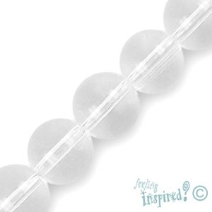 Glass ball bead 10mm -Clear - Qty: 33 pcs. - GB5450