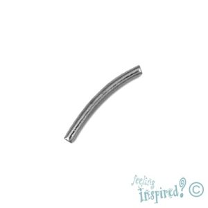 Curved metal tube bead 2mm x 20mm - Qty: 2,000 pcs. FI7230B