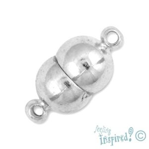 Magnetic clasp  -Silver- Qty: 2 sets - FI7295