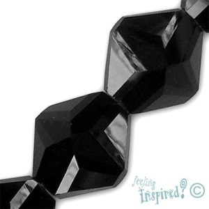 Faceted diamond-shaped glass bead - Qty: 14 pcs. - gb1013