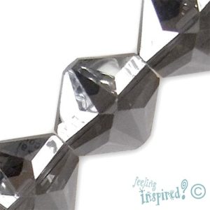 Faceted diamond-shaped glass bead - Qty: 14 pcs. GB1014