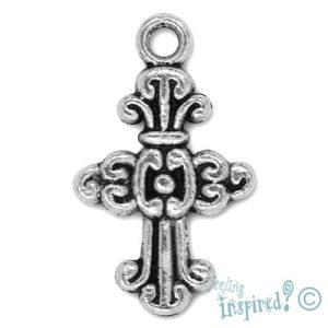 Metal cross charm - Qty: 25 pcs. - LF0301