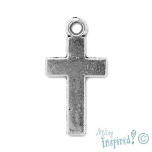 Metal cross charm 13mm x 25mm - Qty: 20 pcs. - LF0302
