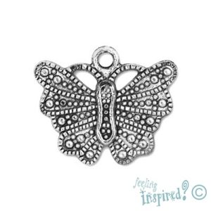 Metal butterfly charm - Qty: 15 pcs. - LF0331
