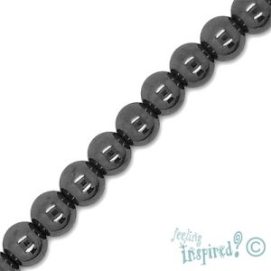 Haematite ball bead 6mm - Qty: 74 pcs. - HT0017