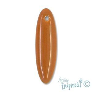 Oblong ceramic pendant -Caramel- CR0607