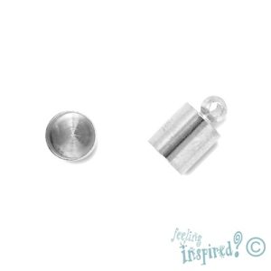 Leather end 6mm x 7mm + 3mm ring - Qty: 15 pcs. - FI7331