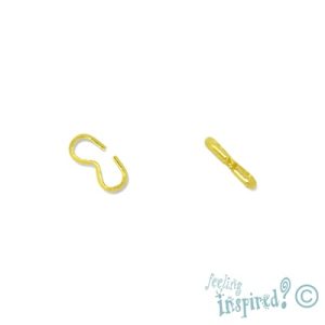 W-crimp 1mm x 3mm x 7mm -Gold - Qty: 70 pcs. - FI1083