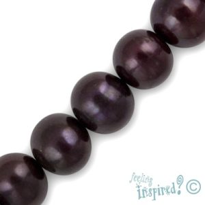 Round freshwater pearl bead 10mm - Qty: 41 pcs. - FW0144