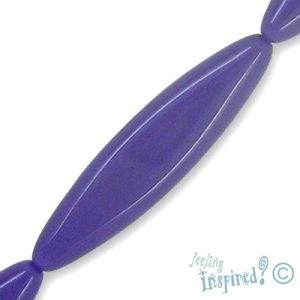 Flat oblong acrylic bead -Royal Purple- Qty:7 pcs. - AB1396
