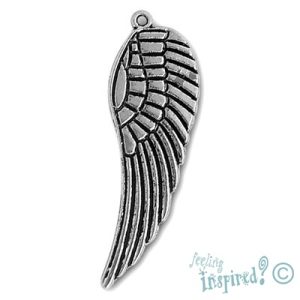 Metal wing pendant - Qty: 6 pcs. - LF0288