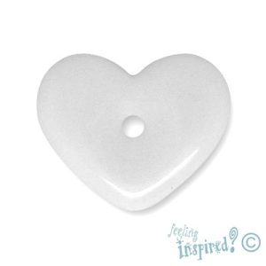Flat acrylic heart bead - Qty: 44 pcs. - AB1544
