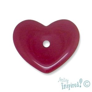 Flat acrylic heart bead - Qty: 44 pcs. - AB1549