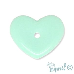 Flat acrylic heart bead - Qty: 44 pcs. - AB1555