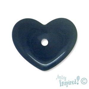Flat acrylic heart bead - Qty: 44 pcs. - AB1558