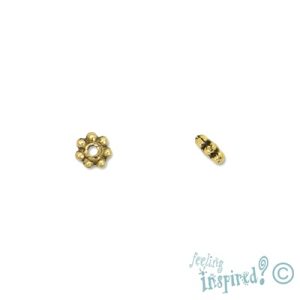 Metal daisy spacer 4mm x 1mm - Qty: 1,000 pcs. - LF1124B