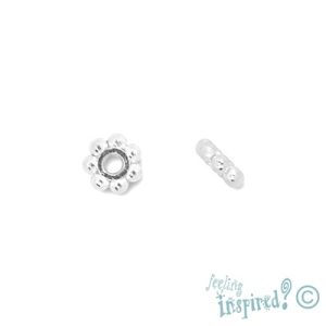 Metal daisy spacer 6mm x 2mm - Qty: 100 pcs. - LF0417