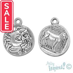Byzantine coin charm - Qty: 4 pcs. - LF0402