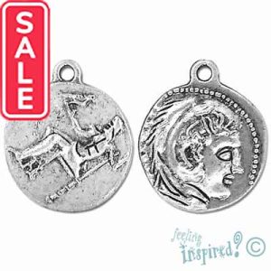 Byzantine coin charm - Qty: 4 pcs. - LF0404