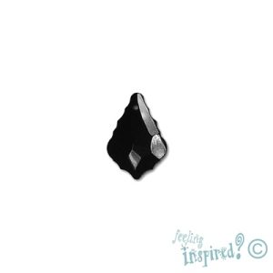 Suncatcher crystal 15mm x 22mm x 7mm -Black- Qty: 10 pcs.