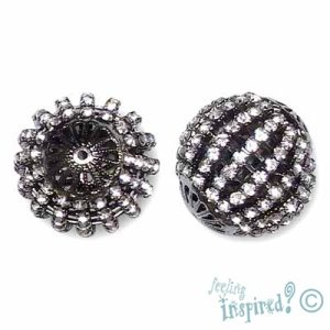 Diamante-set ball bead - FE0387