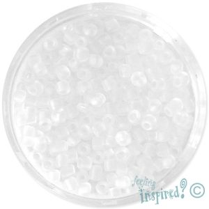 Frosted seed bead 8/0 -Clear- Qty: 30g - EB0075-1