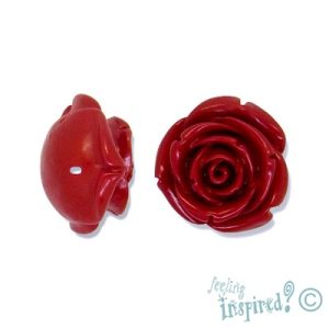 Ornamental rose bead 34mm x 23mm - GE0415