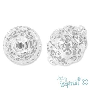 Filigree metal bead - Qty: 2 pcs. - FI7356