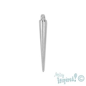 CCB spike pendant 5mm x 36mm -Silver- Qty: 74 pcs. - FI7426