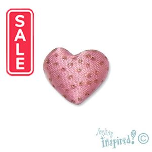 Glue-on fabric heart - Qty: 20 pcs. - FI7431