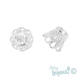 Bell bead cap 10mm - Qty: 50 pcs. - FI7563
