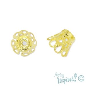 Bell bead cap 10mm - Qty: 50 pcs. - FI7564